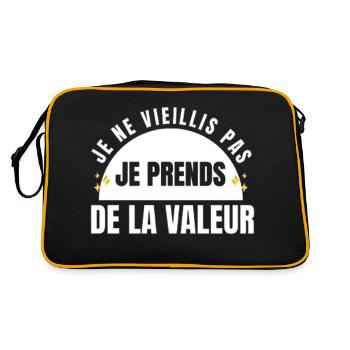 I don't get old, I increase in value - Retro Bag - black/gold - Back