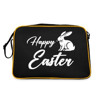 Bunny Happy Easter - Retro Bag - black/gold - Back