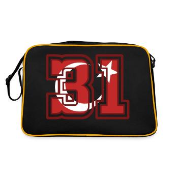 Hatay - Retro Tasche - Schwarz/Gold - Hinten