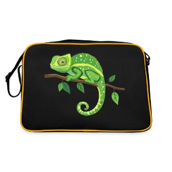 Kameleon - Retro Tasche - Schwarz/Gold - Hinten