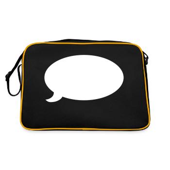 Blase (weiß) - Retro Tasche - Schwarz/Gold - Hinten