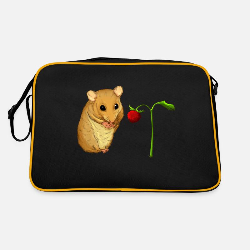 Haselmaus - Retro Tasche - Schwarz/Gold