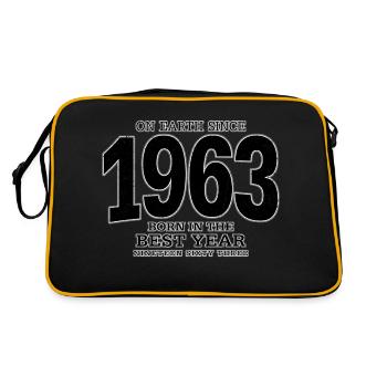 Sur la Terre depuis 1963 (à l'ancienne noir) - Sac Retro - noir/or - Dos