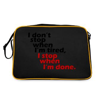 I don't stop workout motivation - Retro Bag - black/gold - Back