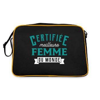 Meilleure femme du monde - Sac Retro - noir/or - Dos