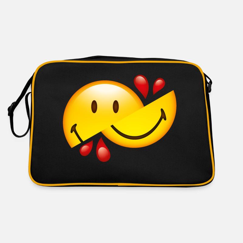 Smiley Glossy Cut in Half Sac Retro