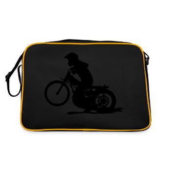 Speedway - Retro Tasche - Schwarz/Gold - Hinten
