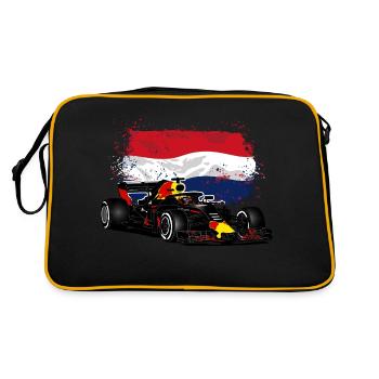 Racecar - Holland Flag - Retro Tasche - Schwarz/Gold - Hinten