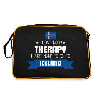 Iceland voyage et vacances - I donted Therapy - Sac Retro - noir/or - Dos