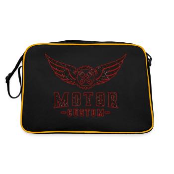 custom motor - Sac Retro - noir/or - Dos