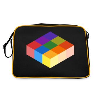 Cube Grid - Retro Bag - black/gold - Back