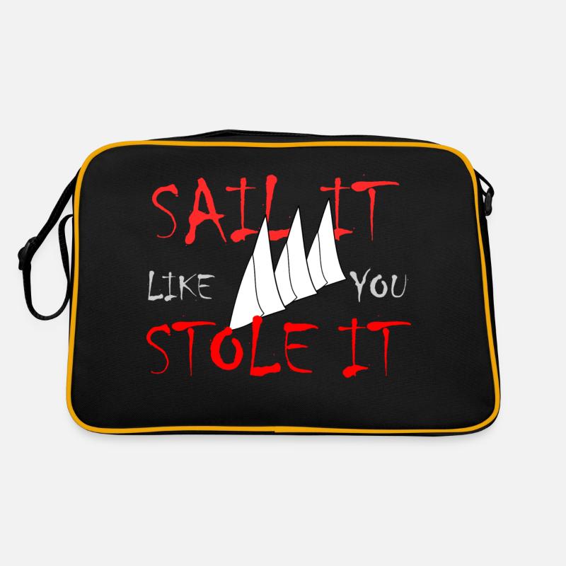 Naviguez comme vous l’avez volé - Sac Retro - noir/or