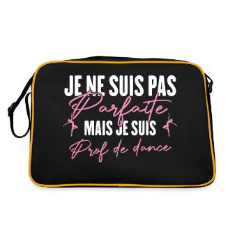 Pas Parfaite Mais Prof De Danse Professeure Cadeau - Sac Retro - noir/or - Dos