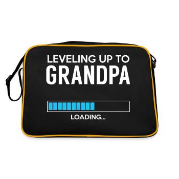Leveling up to GRANDPA - Loading - Retro Tasche - Schwarz/Gold - Hinten