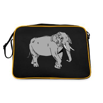 Elephant - Retro Bag - black/gold - Back
