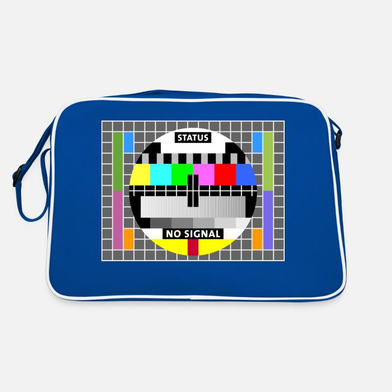 Testbild Status no signal Bildschirm Display Geek Retro Tasche
