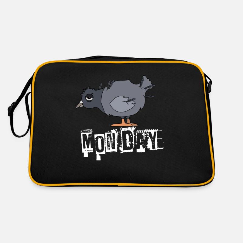 Lundi - Sac Retro - noir/or