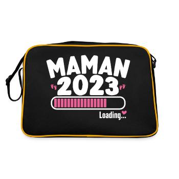 Future Maman 2023 Annonce Grossesse Enceinte - Sac Retro - noir/or - Dos
