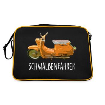 Schwalbenfahrer Schwalbe KR51 East Germany SuhlS51 - Retro Bag - black/gold - Back
