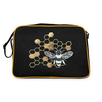 Hive with gold leaf - Retro Bag - black/gold - Back
