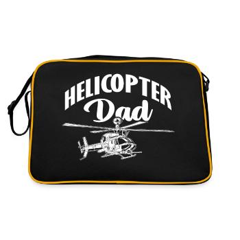 Helicopter Dad - Retro Tasche - Schwarz/Gold - Hinten