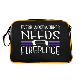 jackhammer birthday present fun - Retro Bag - black/gold - Back