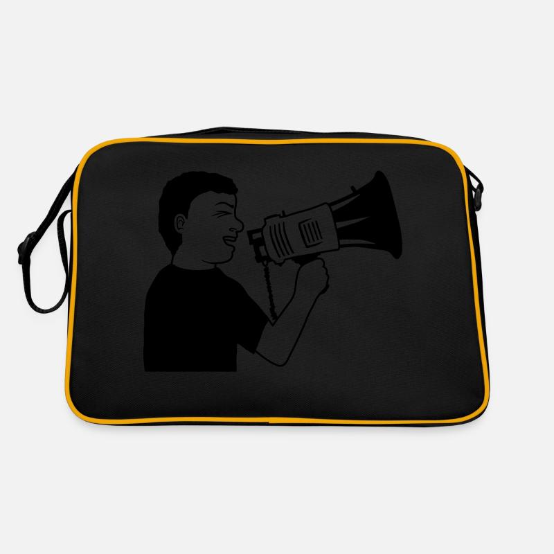 Mégaphone de démonstration en colère Sac Retro