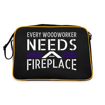 present geek apprentice jackhammer tools - Retro Bag - black/gold - Back