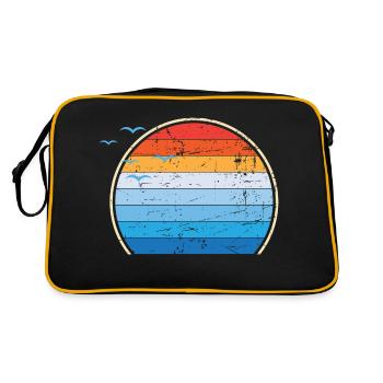 Sunset III - Retro Tasche - Schwarz/Gold - Hinten