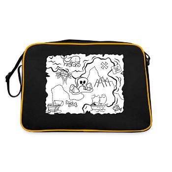 Pirate Adventure Treasure Map - Retro Bag - black/gold - Back
