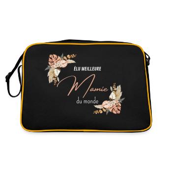 élu meilleure mamie du monde - Sac Retro - noir/or - Dos