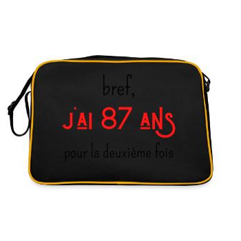 bref j'ai 87 ans pour la deuxième fois - Sac Retro - noir/or - Dos
