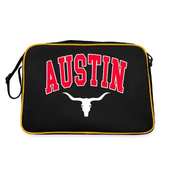 Austin Longhorn - Retro Bag - black/gold - Back