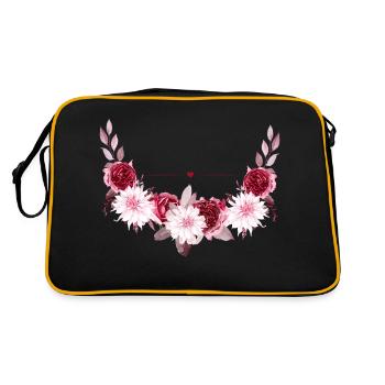 Couronne de fleurs personnalisée - Sac Retro - noir/or - Dos