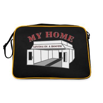 MY HOME LIVING IN A BOOTH Lackierer Lackierkabine - Retro Tasche - Schwarz/Gold - Hinten