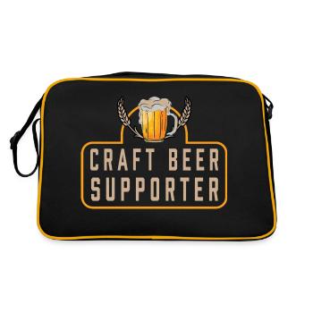 Funny Beer Drinker Beer Drinker Beer Brewer Motif - Retro Bag - black/gold - Back