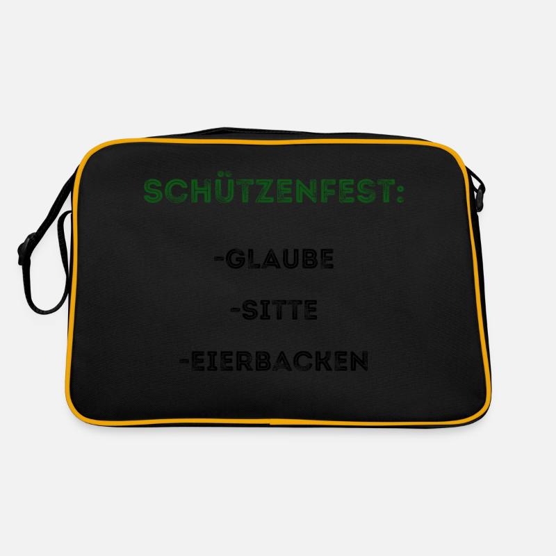 Schützenfest: Glaube, Sitte, Eierbacken Retro Tasche