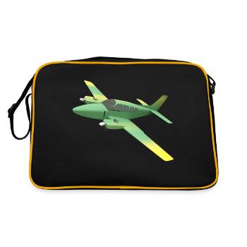 Twin-engine propeller aircraft - Retro Bag - black/gold - Back