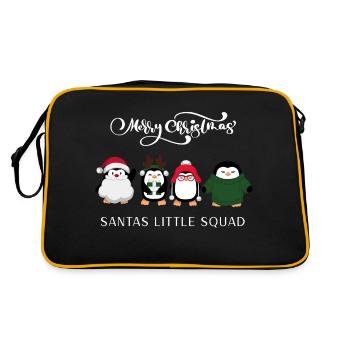 santas squad - Retro Tasche - Schwarz/Gold - Hinten