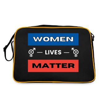 Frauen leben zählen (3) - Retro Tasche - Schwarz/Gold - Hinten