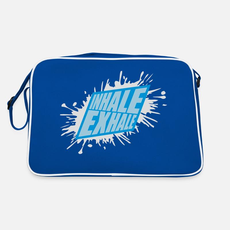 inhale exhale yoga Zitat Retro Tasche
