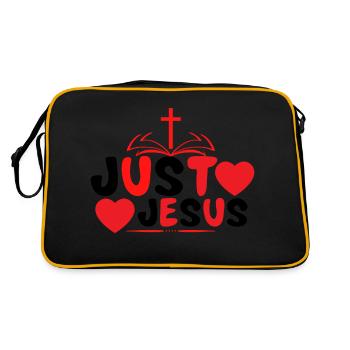 Just Jesus - Retro Bag - black/gold - Back