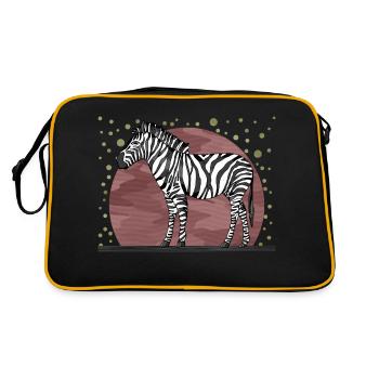Zèbre - Sac Retro - noir/or - Dos