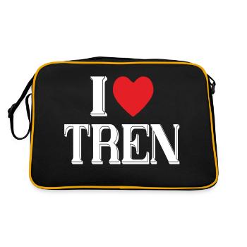 I LOVE TREN - Retro Bag - black/gold - Back
