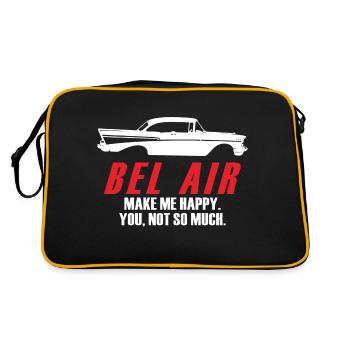 BEL AIR MAKE ME HAPPY YOU NOT SO MUCH - Retro Bag - black/gold - Back