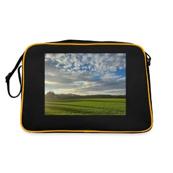 Zauberhafter Horizont - Retro Tasche - Schwarz/Gold - Hinten