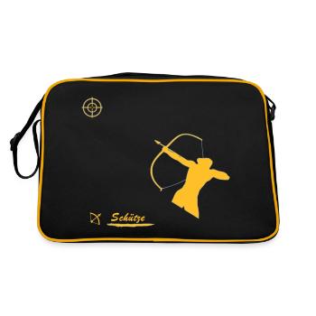 Schütze - Retro Tasche - Schwarz/Gold - Hinten