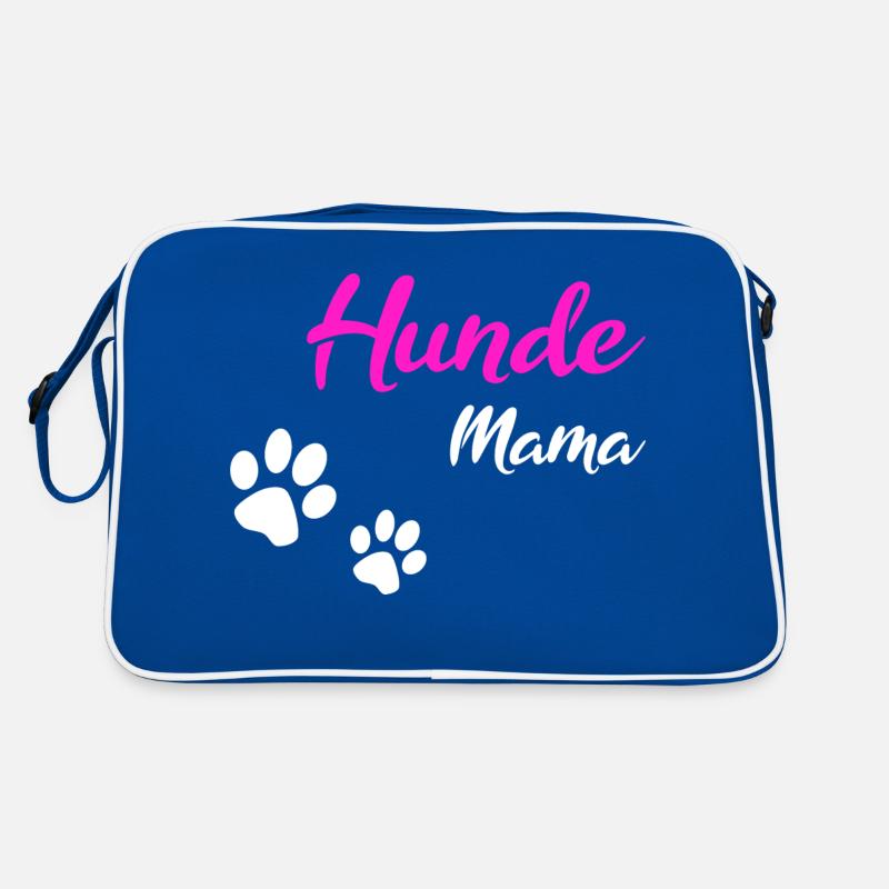 Hunde Mama Geschenk white Retro Tasche