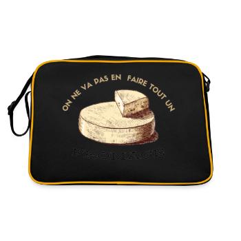 On ne va pas en faire tout un fromage ! - Sac Retro - noir/or - Dos
