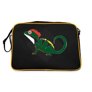 The lizard - Retro Bag - black/gold - Back